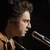 Timothée Chalamet as Bob Dylan in A Complete Unknown